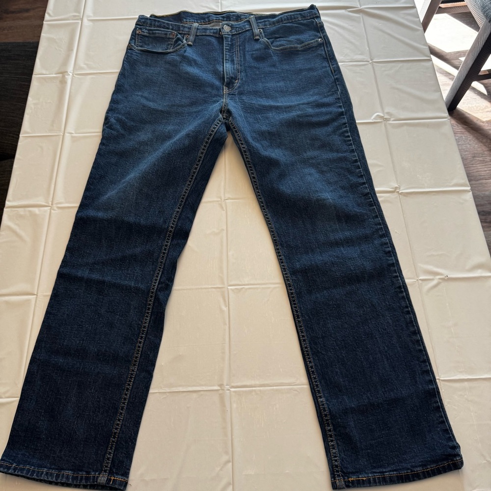 Levi's 514 Jeans Mens 36x30 Blue Denim Straight Leg Stretch Casual Fit